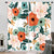 Riyidecor Floral Curtains Colorful Flower 52 x 84 Inch Rod Pocket Vintage Plant Green Leaves Spring Blossom Botanical Garden for Women Girls Orange Printed Bedroom Living Room Treatment WW-YHX9