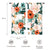 Riyidecor Floral Curtains Colorful Flower 52 x 84 Inch Rod Pocket Vintage Plant Green Leaves Spring Blossom Botanical Garden for Women Girls Orange Printed Bedroom Living Room Treatment WW-YHX9