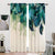 Riyidecor Watercolor Peacock Feather Curtains (2 Panels 52 x 84 Inch) Teal Blue Rod Pocket Turquoise Floral Green Leaf Rustic Art Printed Living Room Bedroom Window Drapes Treatment Fabric