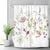 Riyidecor Herbs Floral Plants Shower Curtain Watercolor Wildflowers Delicate Flower Pink Tansy Pansies Retro White Decor Fabric Bathroom Polyester Waterproof 72