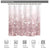 Riyidecor Fabric Pink Bling Shower Curtain Bathroom Decor for Women Girl 72Wx72H Inch Rose Gold Shining(No Sparkling Glitter) Bath Home Party Decor Decorations 12 Plastic Hooks