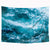 Riyidecor Ocean Wave Tapestry Blue Sea 91x71 Inch Landscape Scenery Extra Big Long Nature Water Art Modern Simple Wall Hanging Decor Home Fabric Dorm Bedroom